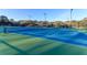 Brightly colored tennis court ready for a game and lit for night time play at 2707 Waterpointe Cir, Mount Pleasant, SC 29466