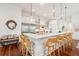 Gourmet kitchen with large island, ample seating, and modern appliances at 3006 Cameron Blvd, Isle of Palms, SC 29451