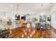 Spacious open living space with dining, kitchen, and living areas at 3006 Cameron Blvd, Isle of Palms, SC 29451