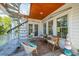 Outdoor patio area with spiral staircase to access upper floors at 3006 Cameron Blvd, Isle of Palms, SC 29451