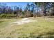 Spacious grassy front yard offering lots of space and views of the surrounding natural setting at 328 Fox Field Rd, Walterboro, SC 29488