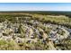 Neighborhood aerial view highlighting the location of the house nestled among established trees at 329 Carriage Wheel Rd, Moncks Corner, SC 29461
