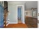 View of entryway and downstairs bathroom with hardwood and tile floors at 329 Carriage Wheel Rd, Moncks Corner, SC 29461