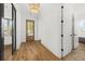 Bright foyer with hardwood floors, natural light and view of the front yard at 3893 Summerton St, Mount Pleasant, SC 29466