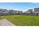 Expansive backyard features a well-maintained lawn, bordered by a wooden fence for privacy at 546 Alderly Dr, Moncks Corner, SC 29461
