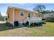 Backyard with a deck, stairs, and lawn at 679 Kent St, Mount Pleasant, SC 29464