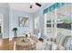 Cozy sitting area with natural light, hardwood flooring, and comfortable seating at 102 Harbor Point Ct, Summerville, SC 29486