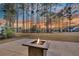 Outdoor fire pit feature nestled in a spacious backyard at 105 Bluff Isle Ct, Summerville, SC 29486