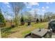 Spacious backyard featuring a well-maintained lawn, patio furniture, and a wooden fence at 124 Gaura Ln, Summerville, SC 29483