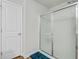 Bright bathroom shower with glass doors and brushed nickel accents at 124 Gaura Ln, Summerville, SC 29483