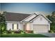 Charming single-Gathering home with gray roof, white siding, and a two-car garage at 124 Royal Cainhoy Way, Huger, SC 29450