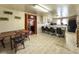 Functional kitchen with an island, dining table, and ample counter space for meal preparation and serving at 1393 Russellville Rd, Saint Stephen, SC 29479