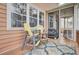 Back porch featuring an outdoor table and chairs with cushions and a grill for outdoor dining at 1428 Bloomingdale Ln, Mount Pleasant, SC 29466