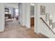 Carpeted hallway leading to bedrooms and bathroom at 1428 Bloomingdale Ln, Mount Pleasant, SC 29466