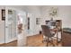 Bright office with wood floors and a view through french doors at 1428 Bloomingdale Ln, Mount Pleasant, SC 29466