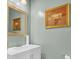 Stylish bathroom features a white vanity with sink and modern fixtures, with light paint at 144 Back Tee Cir, Summerville, SC 29485