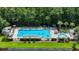 Aerial view of a community pool with lounge chairs and a small kiddie pool at 144 Back Tee Cir, Summerville, SC 29485