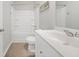 Clean bathroom with tile floors, combined shower and tub, and white sink at 173 Paddle Boat Way, Summerville, SC 29485