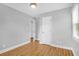 Cozy bedroom featuring hardwood floors, fresh paint, and a neutral color scheme at 1873 Hazelwood Dr, Charleston, SC 29407