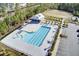 Aerial view of the community pool, clubhouse, and recreation area at 203 Hayworth Rd, Summerville, SC 29486