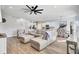 Open concept living room and kitchen with hardwood floors and ample space for entertaining at 203 Hayworth Rd, Summerville, SC 29486