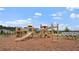 Wooden playground with slides, climbing structures, and picnic tables, set in a soft groundcover at 2196 Macallan Blvd, Ravenel, SC 29470