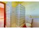 Unique bathroom featuring a glass block shower at 2314 Goldbug Ave, Sullivans Island, SC 29482