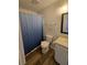 Bathroom featuring nautical theme shower curtain, toilet, and vanity with sink at 2326 Treescape Dr # 2, Charleston, SC 29414