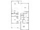 Detailed first floor plan of a home including the kitchen, study, dining room, and primary bedroom at 2964 Lodge Berry Ln, Johns Island, SC 29455