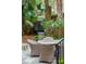 Inviting patio features flagstone pavers and cozy seating surrounded by lush foliage at 3 Atlantic St, Charleston, SC 29401