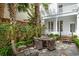Charming outdoor patio and lush plants create a private backyard oasis at 3 Atlantic St, Charleston, SC 29401