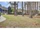Expansive backyard surrounded by towering trees and neighboring houses at 3409 Southern Cottage Way, Mount Pleasant, SC 29466