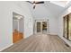 Bonus room with wood floors and a view of the deck at 3475 Deer Run Rd, Seabrook Island, SC 29455