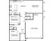Detailed floor plan showcasing the layout of the home, including the kitchen, dining room, and living room at 416 Cadbury Loop, Summerville, SC 29486