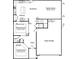 Detailed floor plan showcasing the layout of the home, including the kitchen, dining room, and living room at 416 Cadbury Loop, Summerville, SC 29486