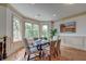 Well-appointed dining area featuring decorative chairs, hardwood flooring, and large windows with natural light at 4247 Faber Place Dr # 5103, North Charleston, SC 29405