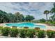 Spacious pool area with ample seating, palm trees, and beautiful surroundings, providing a perfect outdoor retreat at 4247 Faber Place Dr # 5103, North Charleston, SC 29405