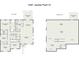 Detailed first floor plan of 4281 Jacobs Point Ct showing the primary bedroom, kitchen, and living room at 4281 Jacobs Point Ct, Ravenel, SC 29470
