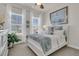 Bright bedroom showcasing neutral walls, two windows, carpet, and a full-sized bed at 458 Four Seasons Blvd, Summerville, SC 29486