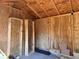 Interior view of storage shed showing ample space and wooden frame construction at 5310 Edith St, North Charleston, SC 29418