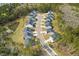Stunning aerial view of a neighborhood showcasing modern homes and well-manicured lawns at 68 Red Bluff St, Summerville, SC 29483