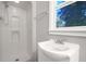 Neutral toned bathroom featuring a vanity, faucet, and tiled shower at 10812 Dorchester Rd, Summerville, SC 29485