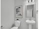 Contemporary half bathroom with pedestal sink and stylish decor at 114 Brown Swiss Cir, Summerville, SC 29483