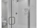 Elegant walk-in shower with tiled walls and glass door at 114 Brown Swiss Cir, Summerville, SC 29483
