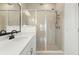 Modern bathroom featuring a stand-up shower with tiled walls and a glass enclosure at 115 Winding Branch Dr, Summerville, SC 29486