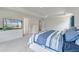 Luxurious main bedroom features a large TV, ample closet space, and comfortable blue bedding at 131 Brant Dr, Summerville, SC 29483