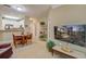 Open concept living room with dining area and kitchen access at 1413 Basildon Rd, Mount Pleasant, SC 29466
