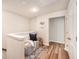 Bright upstairs hallway with comfortable bench seat, and stylish decor at 162 Winding River Dr, Johns Island, SC 29455