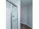 Bathroom shower with a glass door and a modern showerhead at 164 Buchanan Cir, Goose Creek, SC 29445