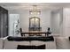 Dining area with modern decor, wooden table, and pendant lighting at 176 Daniels Creek Cir, Goose Creek, SC 29445